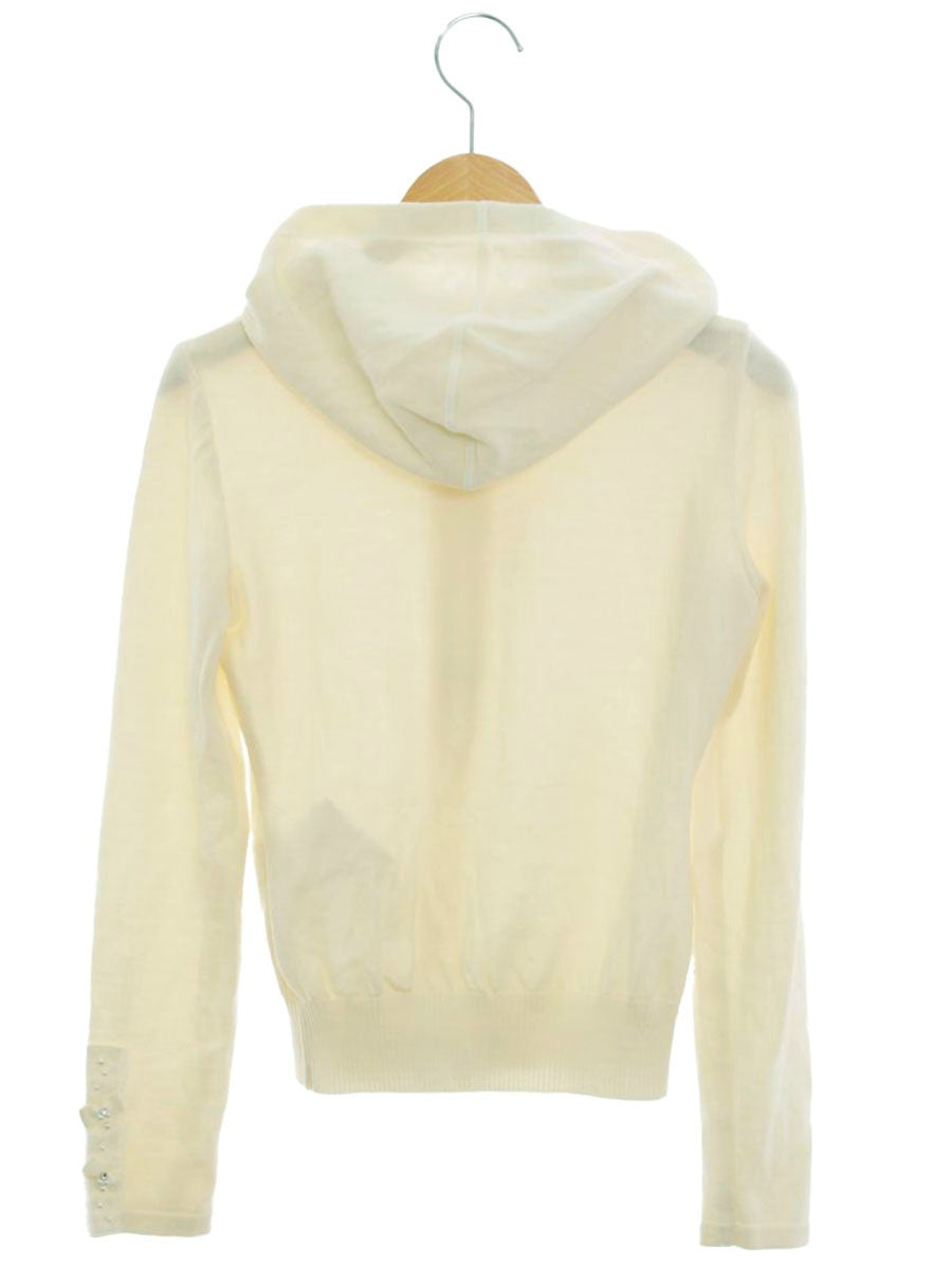 ルネ 6842980 パーカー 34 アイボリー ジップアップ パール リボン フリンジ ITXTG3XNJDFK