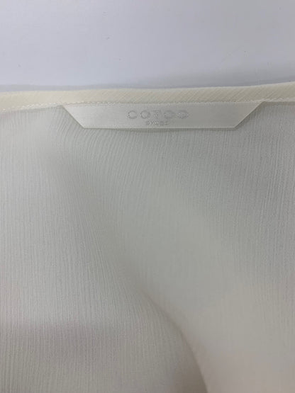 コトゥー W3M03-330-02 シャツ 38 ホワイト ボウタイブラウス フリル パフスリーブ ITA1Y4ENGC22