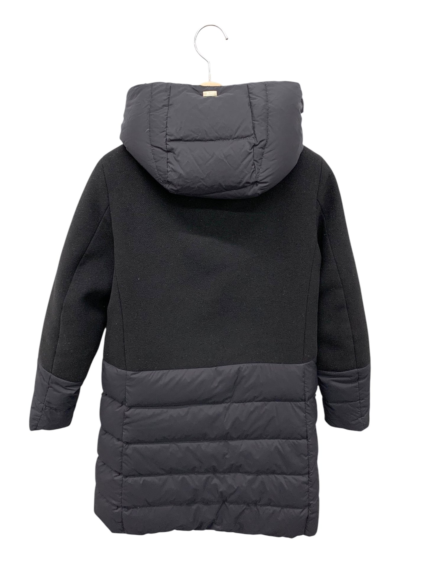 ヘルノ PI0848D 39601 ダウンコート 38 ブラック 切替 ジップアップ ITYB9YPUEPCY