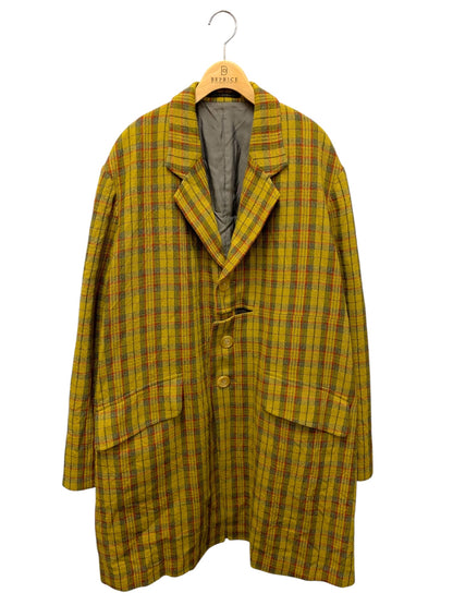 ヨウジヤマモトプールオム HG-J60-146 コート S イエロー チェック 96AW ITG45GW0QWEC 【SALE】