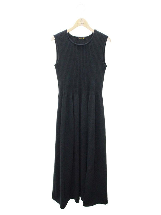 ドゥロワー 6526-299-1367 ノースリーブワンピース ブラック ニット ITFEPUVNRIUG