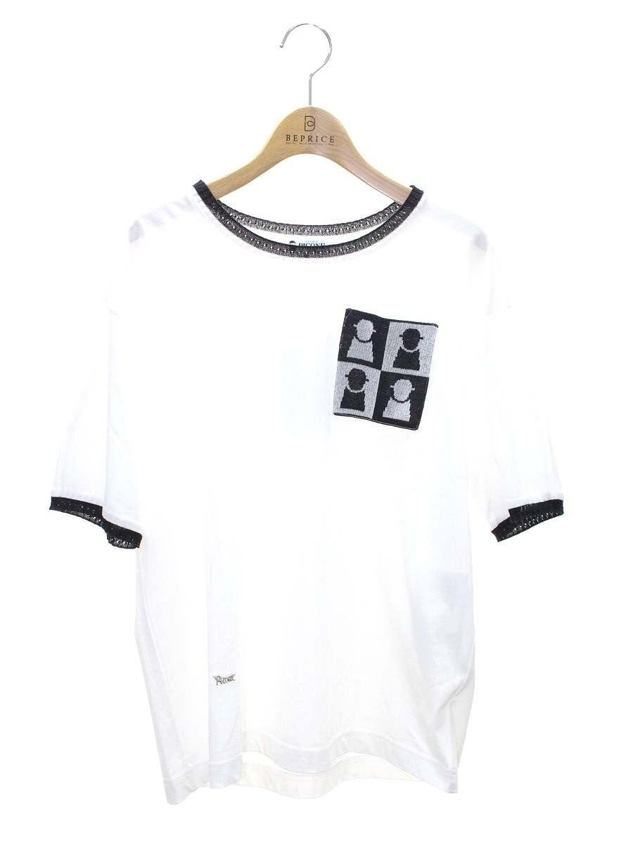 スタジオピッコーネ P959513 カットソー 40 ホワイト アルチビオ ニット ポケット ITS323OFJ86H