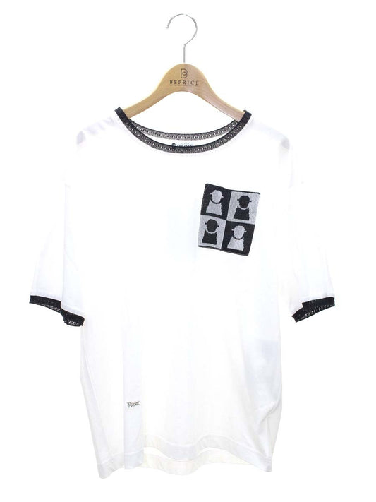 スタジオピッコーネ P959513 カットソー 40 ホワイト アルチビオ ニット ポケット ITS323OFJ86H