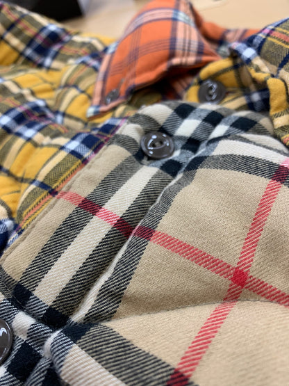 バーバリー 4559823 M マルチカラー コントラストチェック キルティング ダウンジャケット ITJ0TJEX8K76