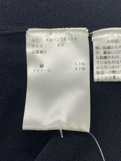 エムズグレイシー リボン刺繍入りニット 218328 40 ブラック ITC5SIH3XKY6