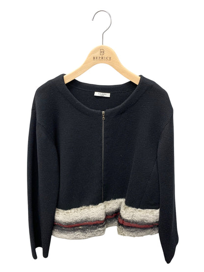 アドーア 531-275967 ニットジャケット 38 ブラック ジップアップ ラビットファー ITJE5SWM946G 【SALE】