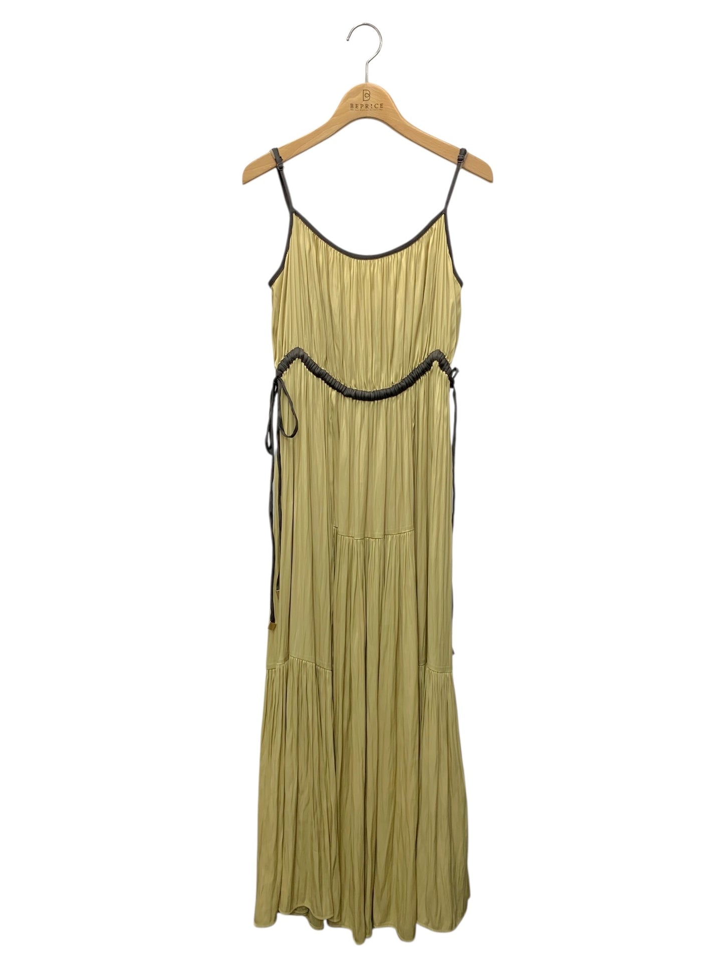 ダイアグラム 03241 ワンピース 36 イエロー 光沢 ギャザー ITF2BRD6FIO0