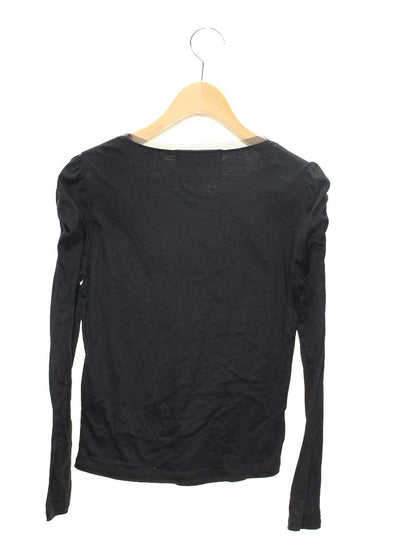 エムズグレイシー 525515 Tシャツ カットソー 38 ブラック フラワーモチーフ ビジュー IT16UL6YYL4E