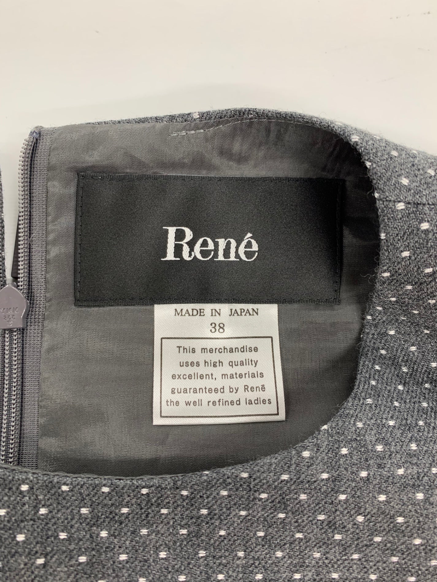 ルネ 5446030 ワンピース 38 グレー ドット ウール IT0AVDURBYN8 【SALE】