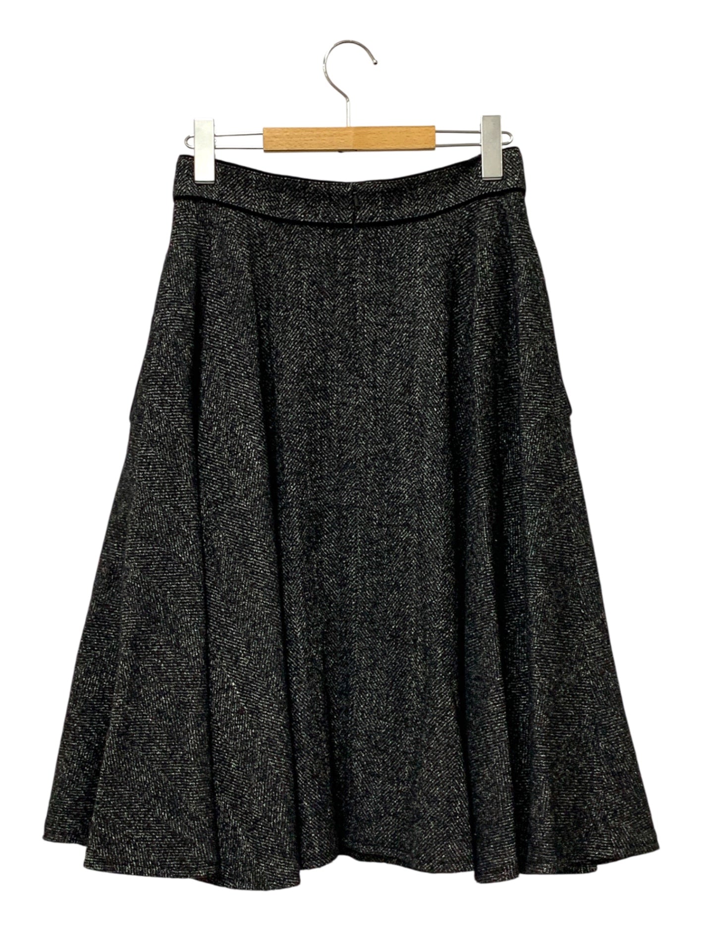 フォクシーブティック Skirt Tweed Circular 41381 スカート 40 ブラック ツイード IT8PJP188U3W