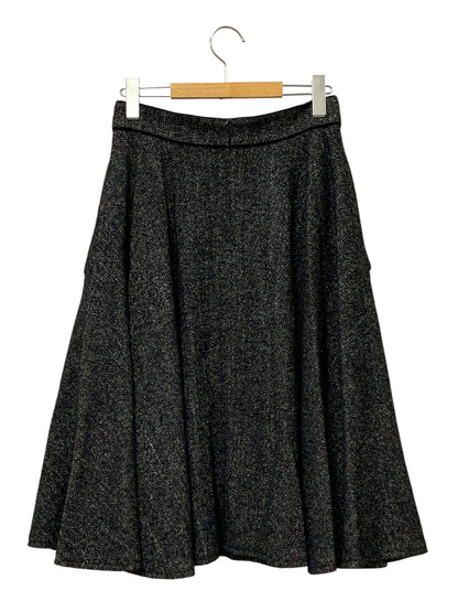 フォクシーブティック Skirt Tweed Circular 41381 スカート 40 ブラック ツイード IT8PJP188U3W