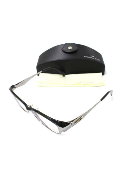 サムライ翔 SS-J204 メガネ ブラック/シルバー メタルフレーム スクエア ITSOT939XU6G