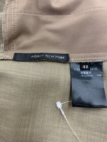 フォクシーニューヨーク ドレス リトルクロス 31825 ワンピース 42 ブラウン ITVF33YY5WHK