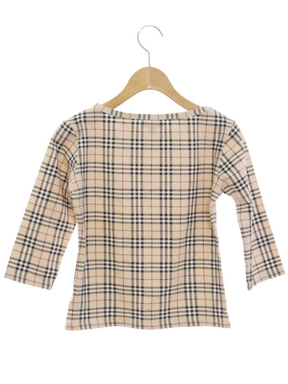 バーバリーロンドン Tシャツ XS ベージュ ノバチェック ショート丈 ITD273NH8Y4W