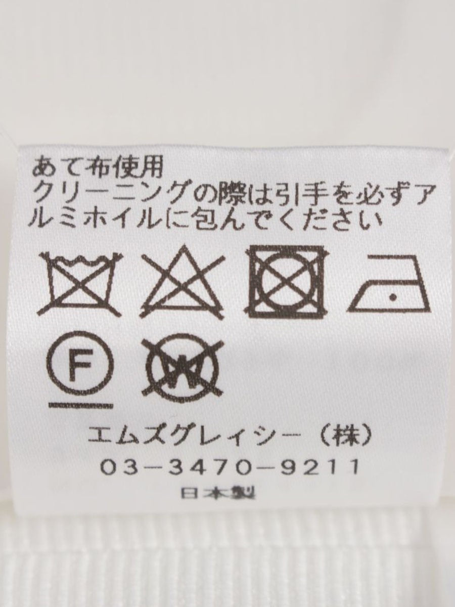 エムズグレイシー 724315 ジャケット 36 ホワイト カメリアジップ IT1XQON1LCF0