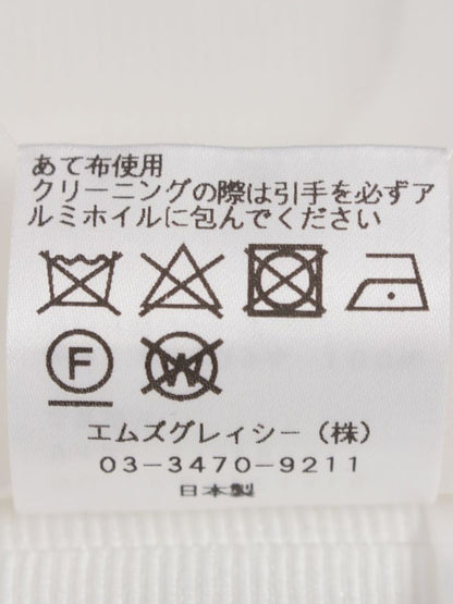 エムズグレイシー 724315 ジャケット 36 ホワイト カメリアジップ IT1XQON1LCF0