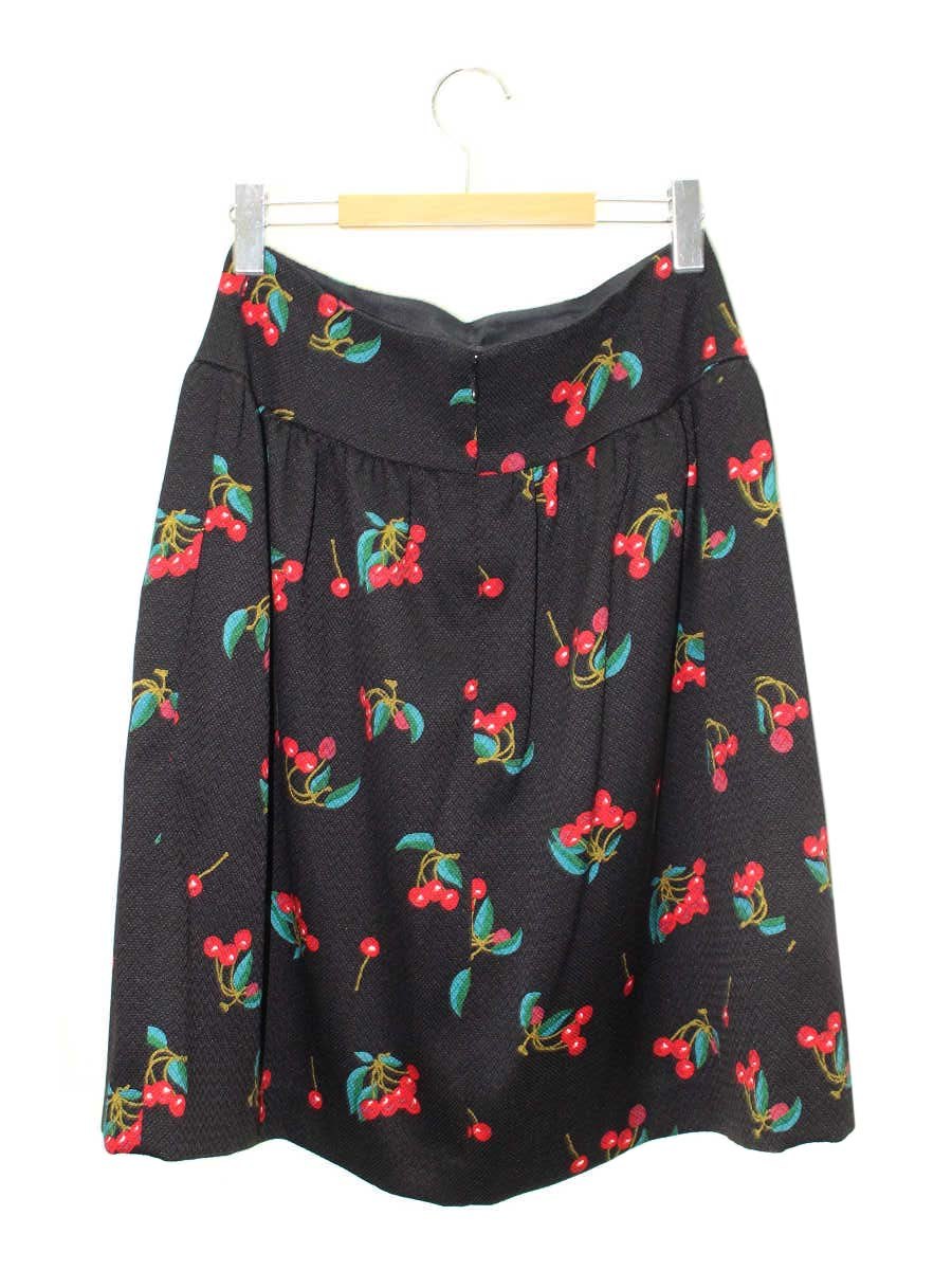 エムズグレイシー Cherry Skirt 817558 スカート 38 ブラック ITTERA9P30CO