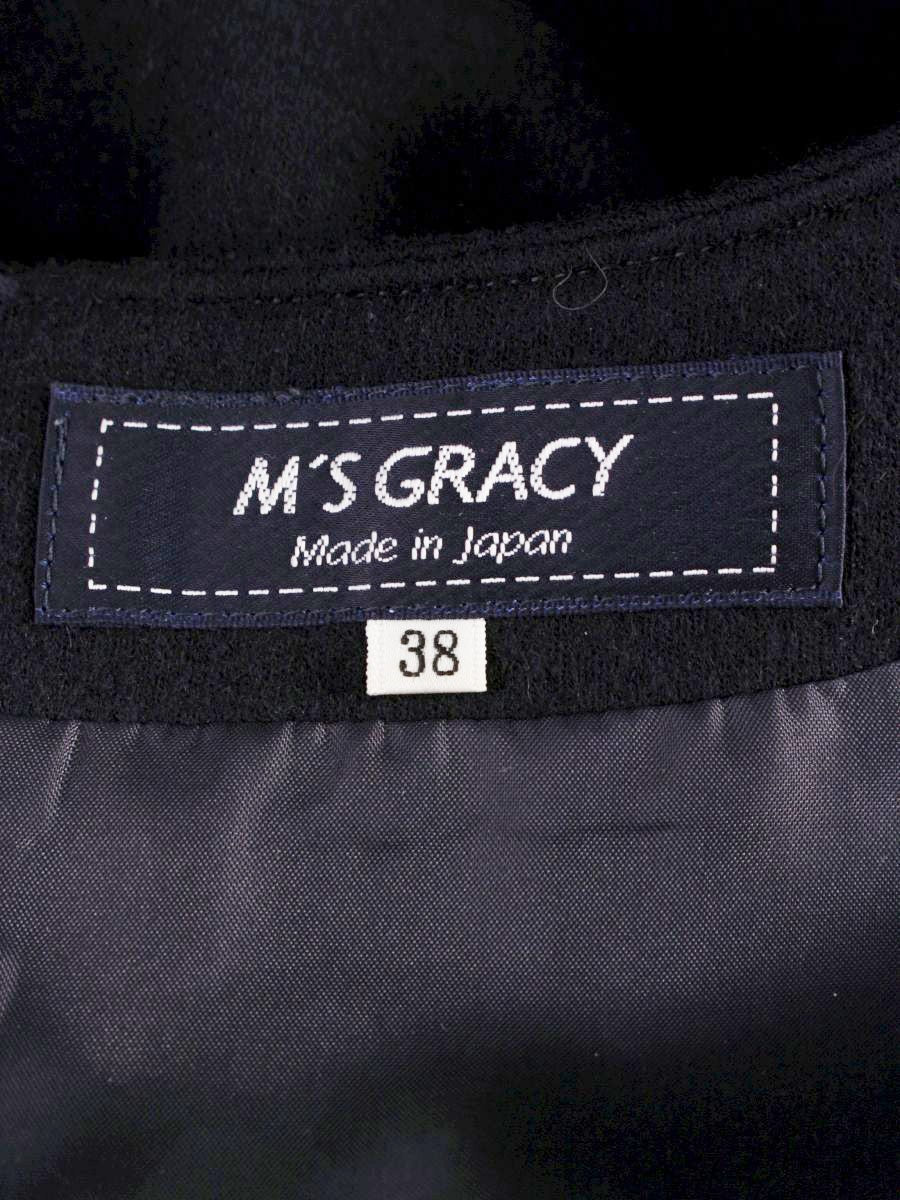 エムズグレイシー ワンピース 38 ブラウン ウール IT0PJMWX8C3A