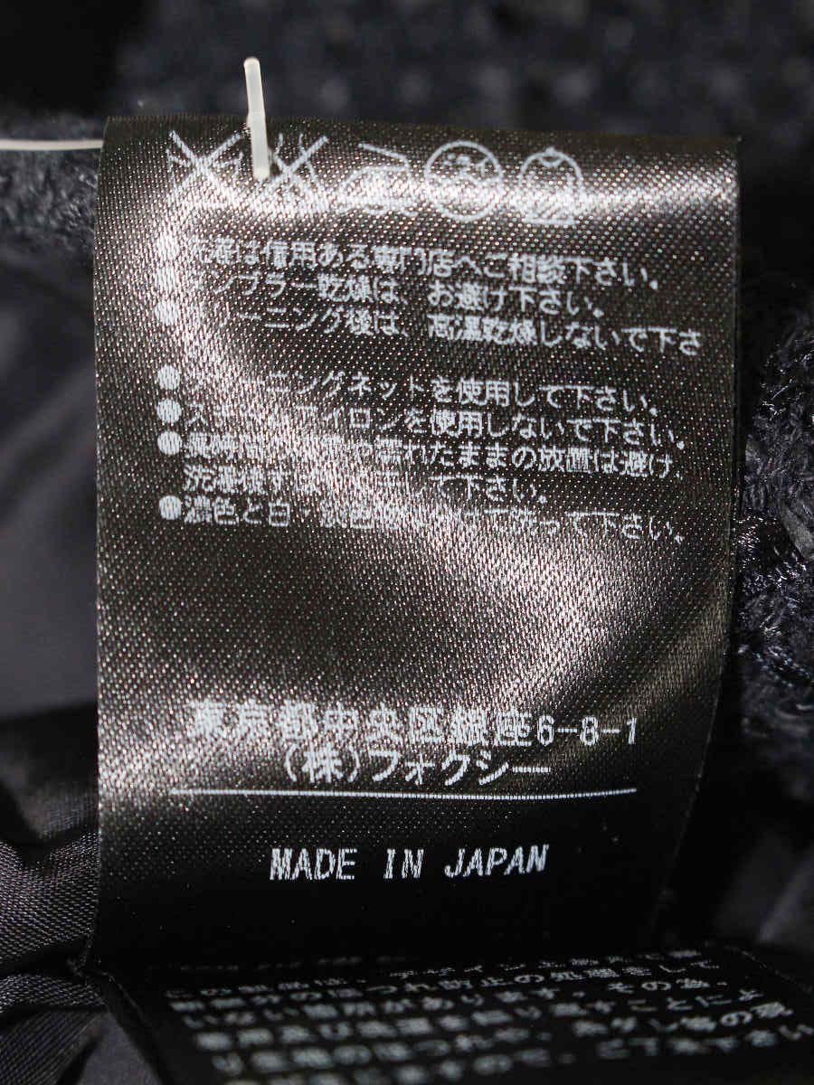 フォクシーブティック Classic Tweed 35284 ノースリーブ 38 ネイビー ツイード切替 IT5XOTMBERCO