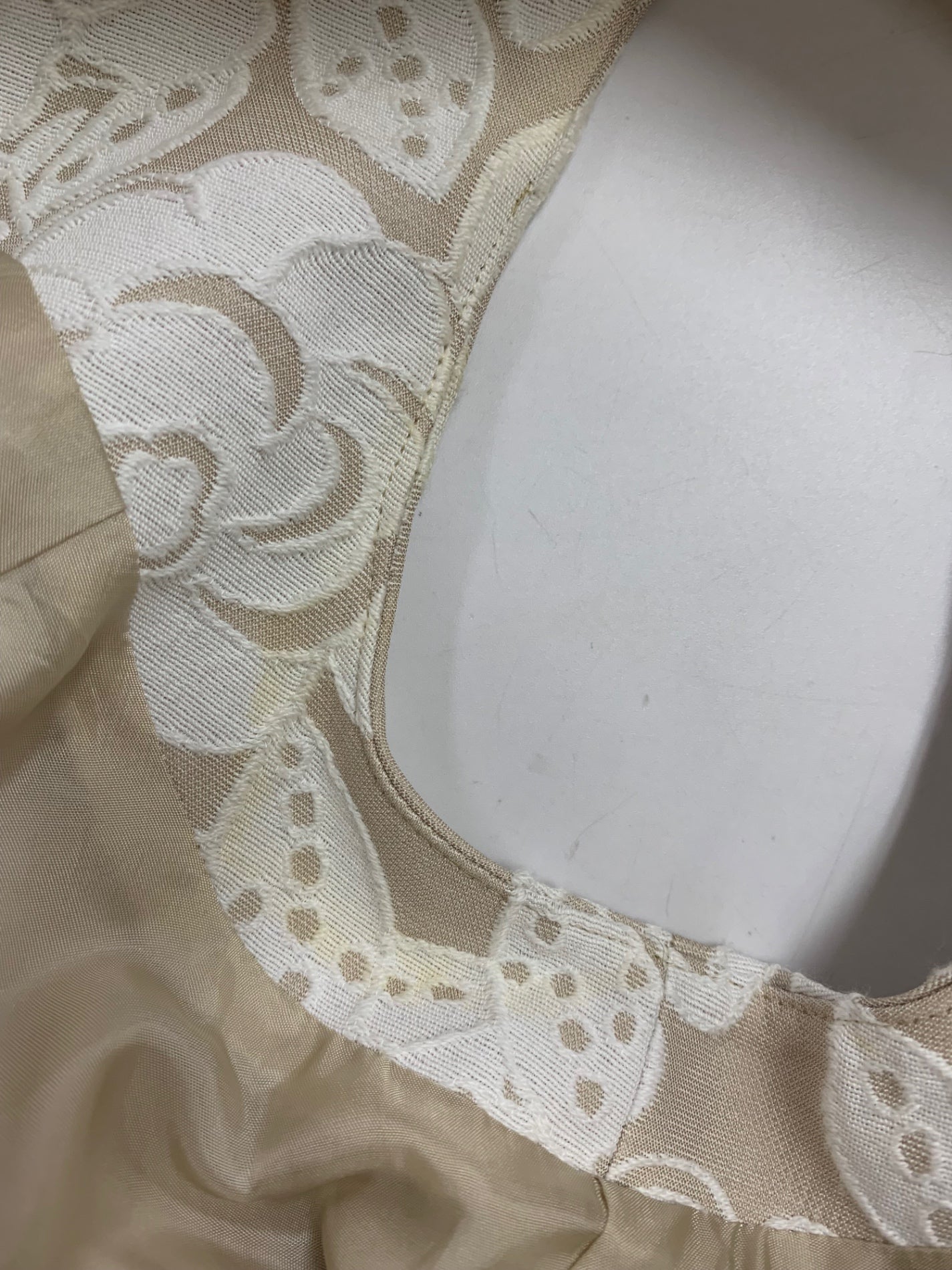 エムズグレイシー 621102 ワンピース 36 ベージュ レース 花柄 リボン ITI9RMB9HY3A