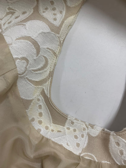 エムズグレイシー 621102 ワンピース 36 ベージュ レース 花柄 リボン ITI9RMB9HY3A