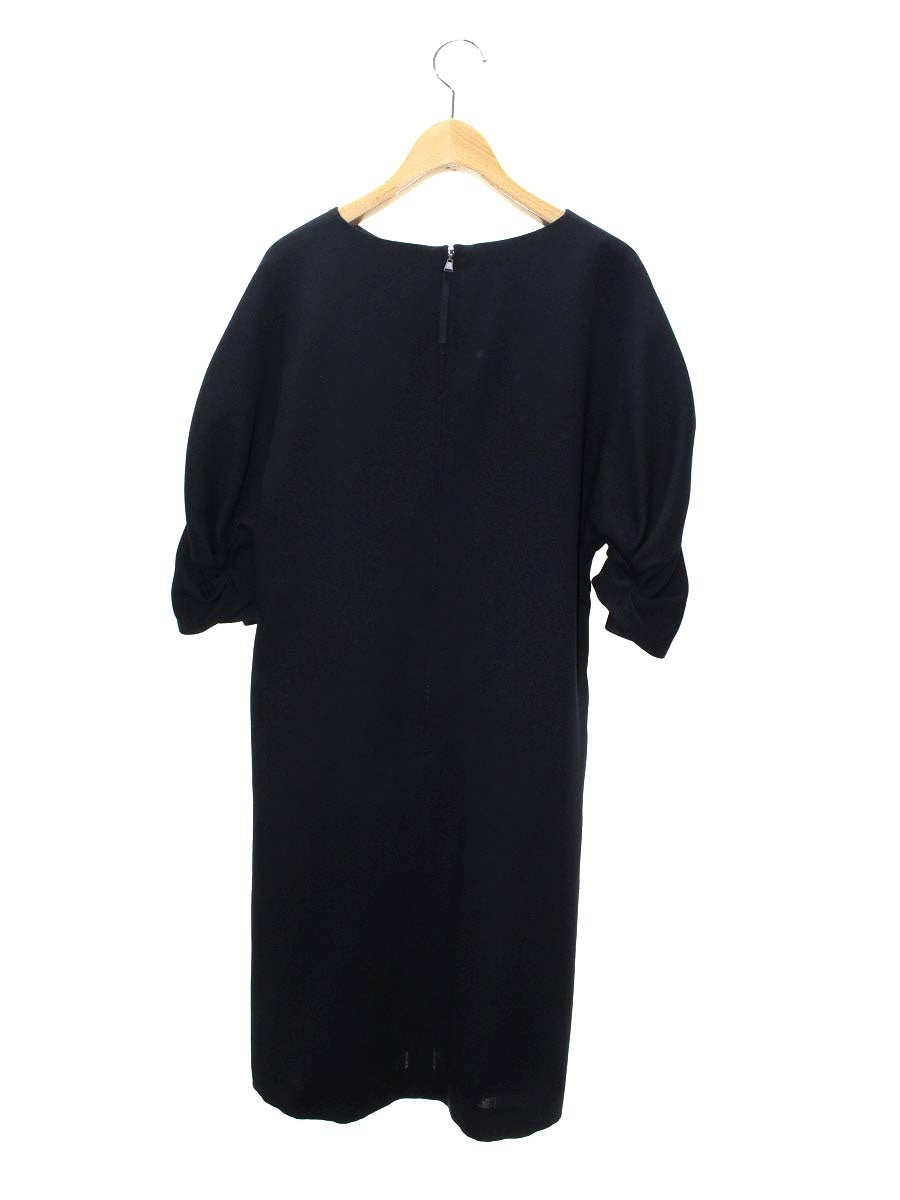 12万✨フォクシー Pleat Sleeve Dressワンピース ベージュ38