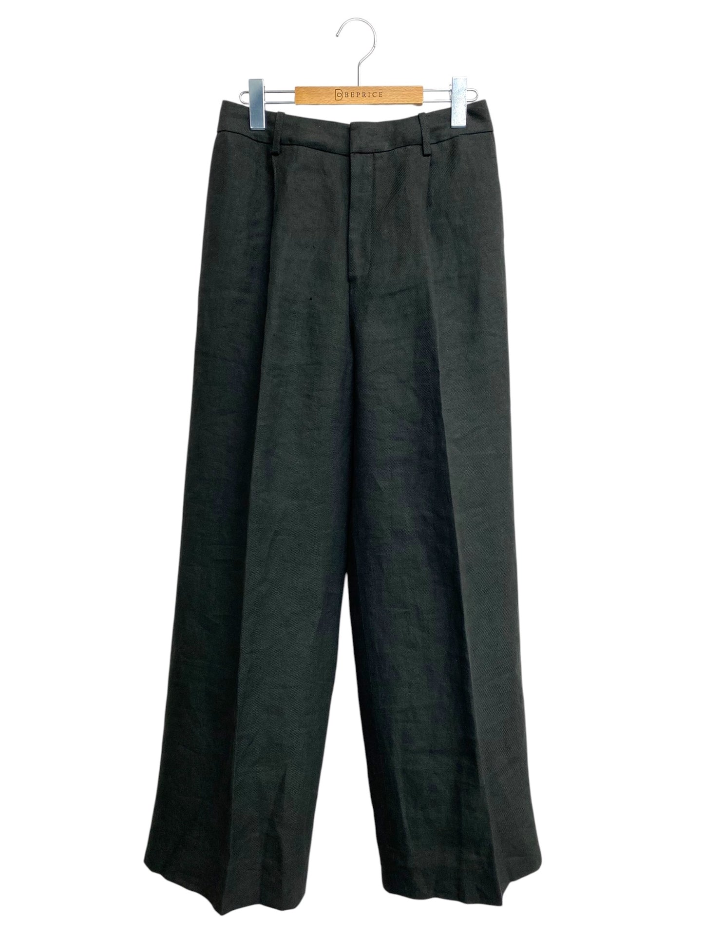 ドゥーズィエムクラス 23-030-500-7010-1-0 ワイドパンツ 36 ブラック リネン 23SS ITESENAAVAZQ