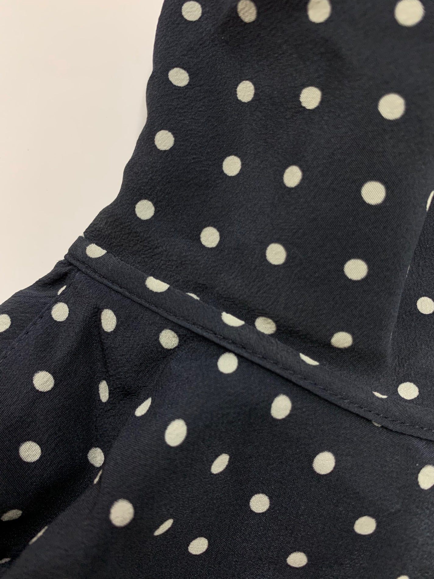 フォクシーブティック ヴェロニク ブラウス 42689 シャツ 38 ネイビー 水玉 ドット ITSBX70U7IRS