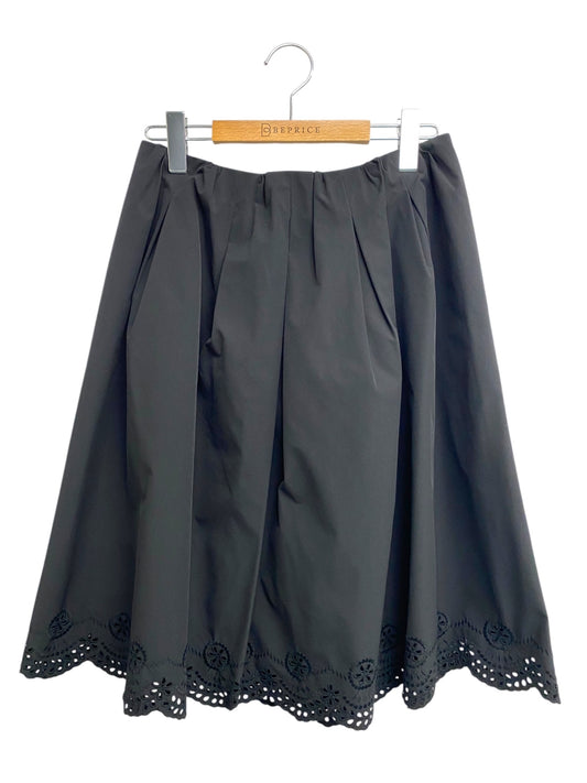 エムズグレイシー 017135 スカート 40 ブラック カットワーク 刺繍 ITJZV77S68HE