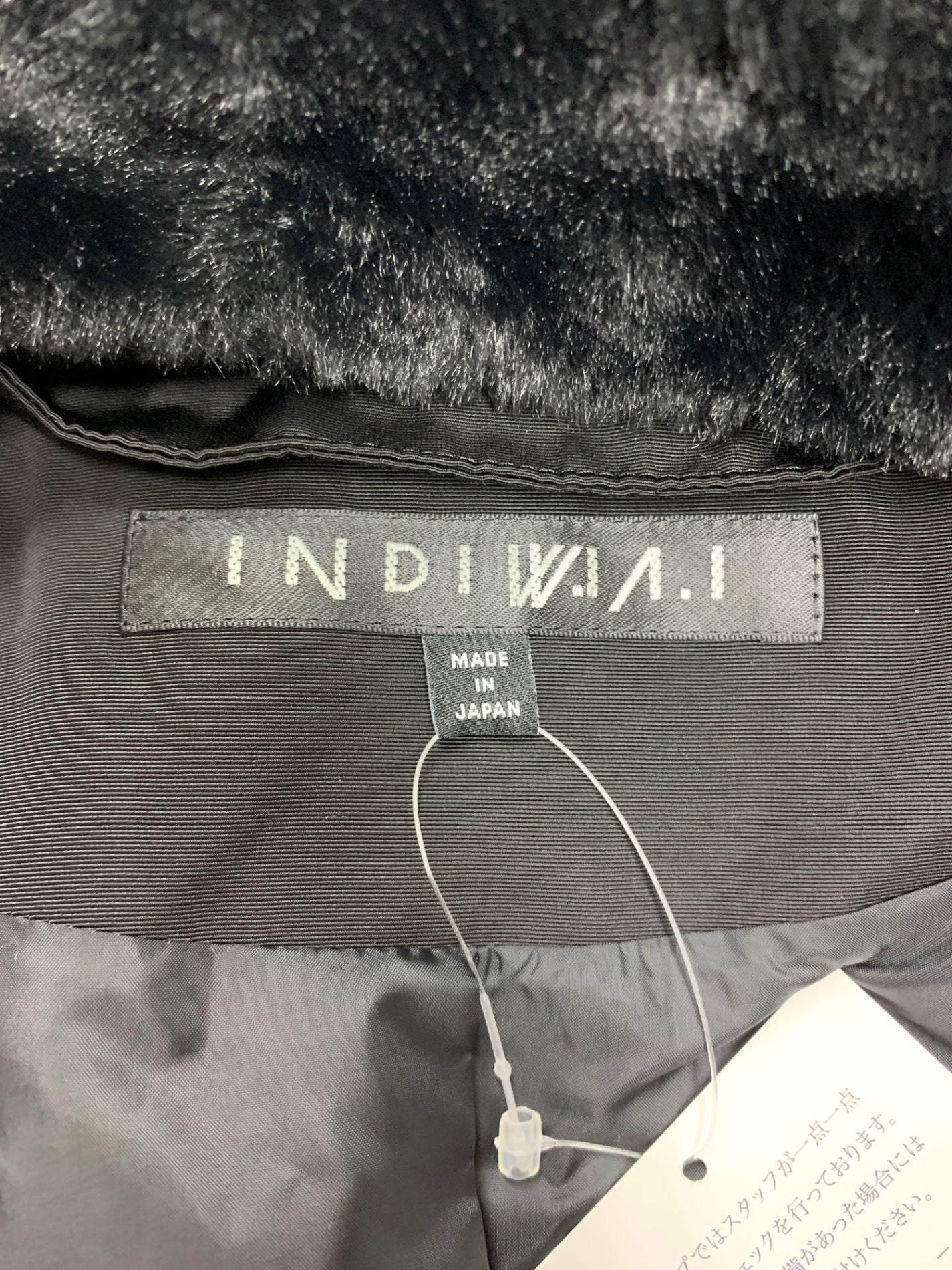 インディヴィ 127-97304 ダウンコート 36 ブラック ロング フォックスファー IT4DOWNFALZC