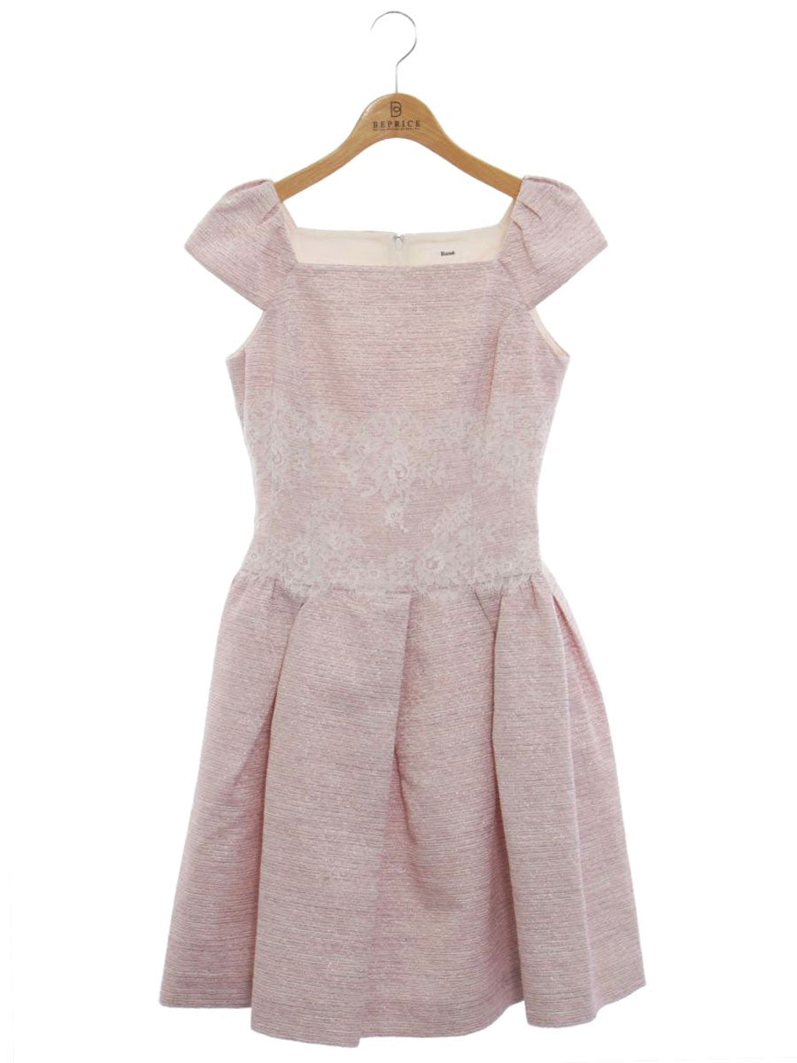 ルネ 6416020 ワンピース 34 ピンク TISSUE ツイード レース ITSOPAOE3VXU