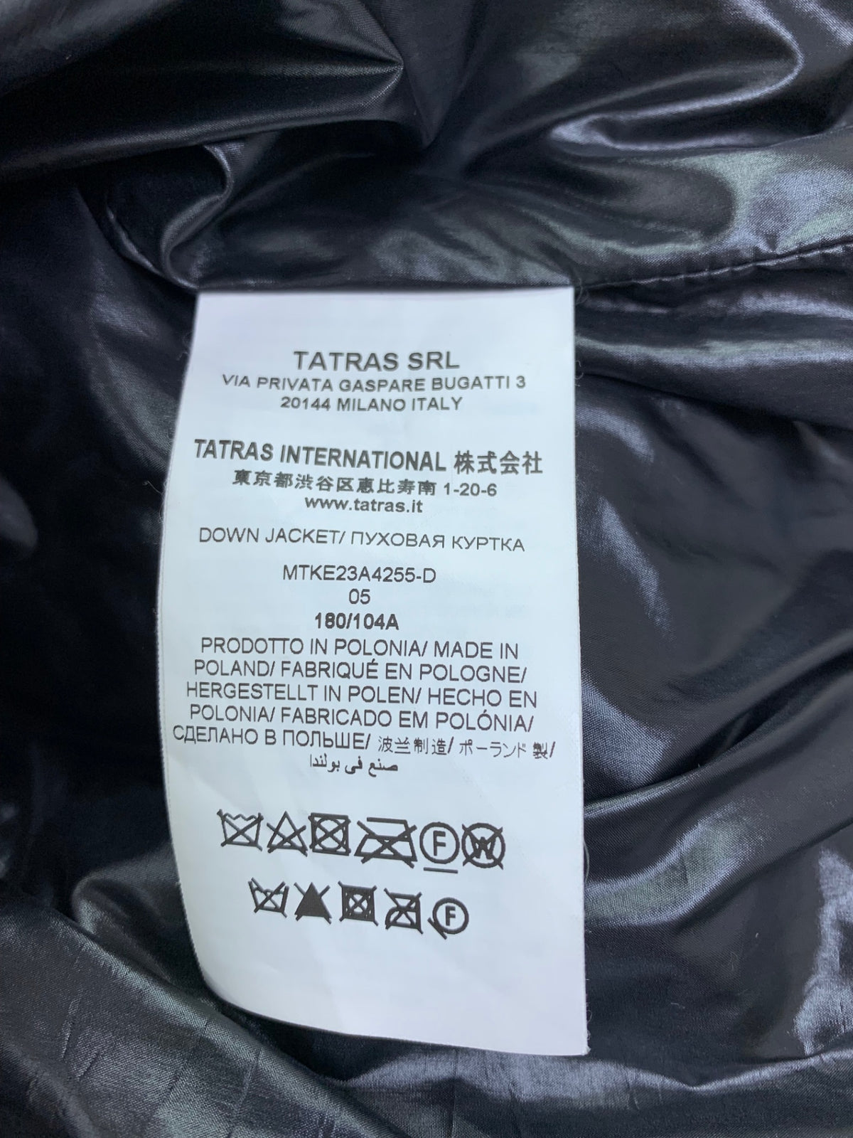 タトラス DAJIN MTKE23A4255-D ダウンジャケット 05 ブラック シャイニーナイロン ITNZ34QZLLF7