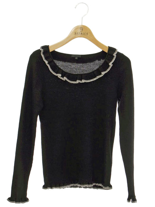 トゥービーシック W5N65-467-09 ニット 2 ブラック 衿フリル IT9DGV3IM13W