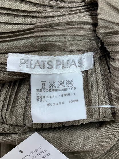 プリーツプリーズイッセイミヤケ PP61-JI435 オールインワン サロペット 1 グレージュ 襟付き フロントジップ ITYB4NXKT234 【SALE】