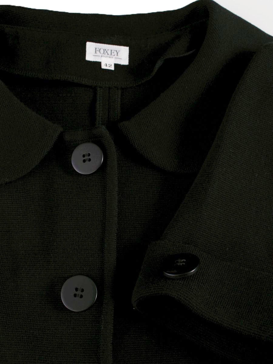 フォクシーブティック 23667 ニットジャケット 42 ブラック コットン 半袖 ITMOI1NZMOA0