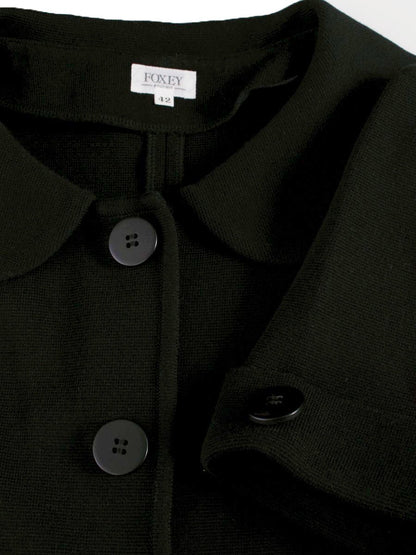 フォクシーブティック 23667 ニットジャケット 42 ブラック コットン 半袖 ITMOI1NZMOA0