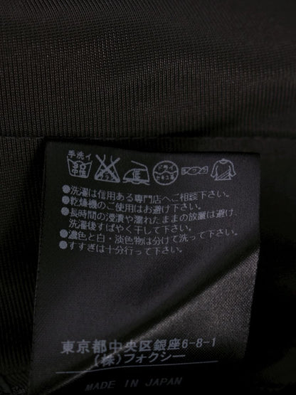 フォクシーニューヨーク ワンピース Rainyレディフレア 30130 40 チャコール 刺繍 くるみボタン ITIQYVRVT45Q