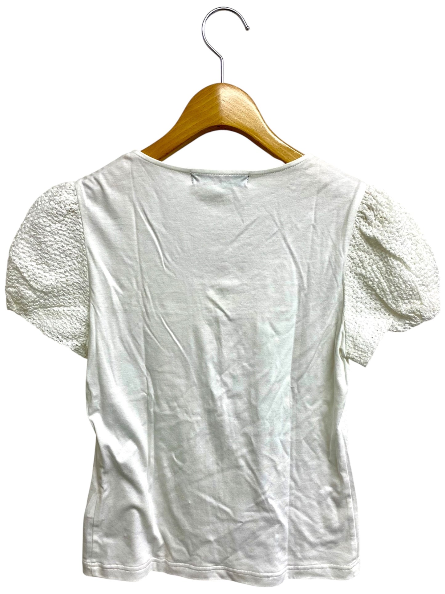 エムズグレイシー 225321 Tシャツ カットソー 38 ホワイト リボン ITYNXC5ENWPI