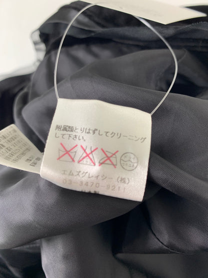 エムズグレイシー 654001 ジャケット 38 ブラック ベロア フリル 1B IT6FWBU1OKUW 【SALE】