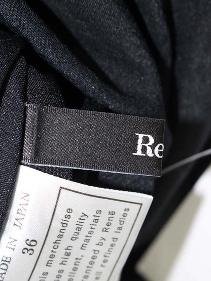 ルネ 5426970 ワンピース 36 ブラック フリル フレア ITG2SUQ4CC2A