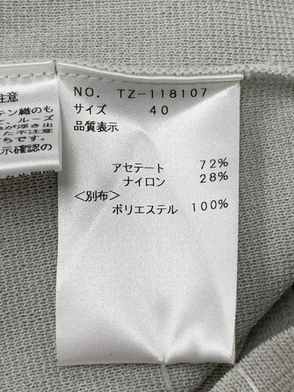 エムズグレイシー 118107 カットソー 40 グレー  切替 袖メッシュ フラワーモチーフ IT8WBC04N3R0 【SALE】