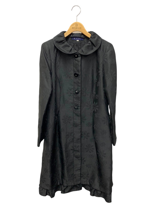 エムズグレイシー 229501 コート 40 ブラック 衿付き フラワーモチーフ ITO16W4JK89K