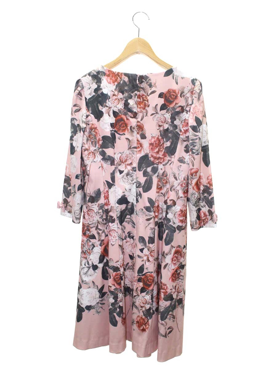 スーパービューティー ワンピース 40 ピンク フラワープリント ラインストーン ITZDEITK82FS