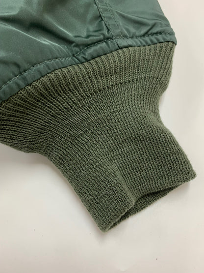 アルファインダストリーズ ブルゾン M カーキグリーン リバーシブル ロゴ刺繡(オレンジ) ITHP8WJ5TS2I