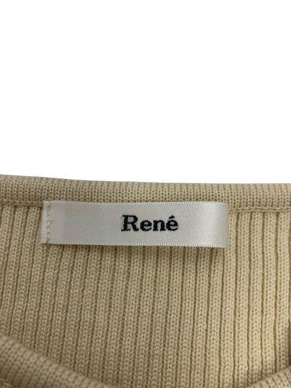 ルネ 6132481 カーディガン 36 ベージュ ニット リボン ITEMMN2PDGK8