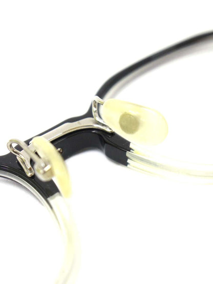 フォーナインズ NPM-60 メガネ ブラック/クリア/シルバー コンビ ウェリントン col.6382 ITWN336FIE7O