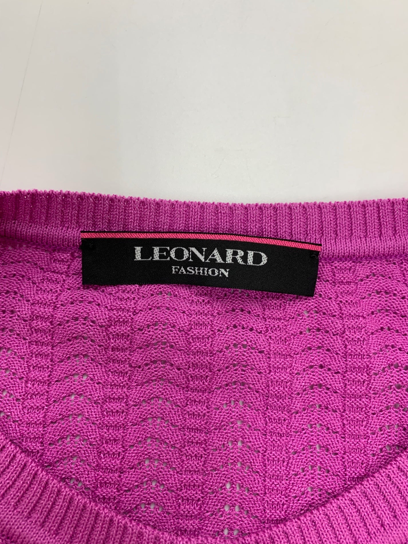 レオナールファッション 0397776 カーディガン 42 パープル 23SS アジサイ 刺繍 立体 ビジュー IT768JJUKT9Z