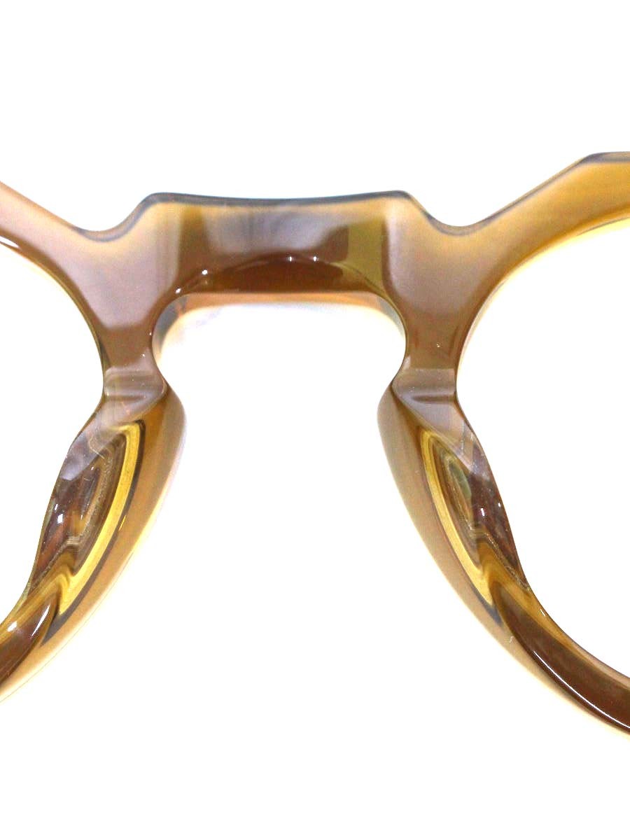 レスカルネティエ Pica メガネ ブラウン セルフレーム クラウンパント IT6C07W0PD2S