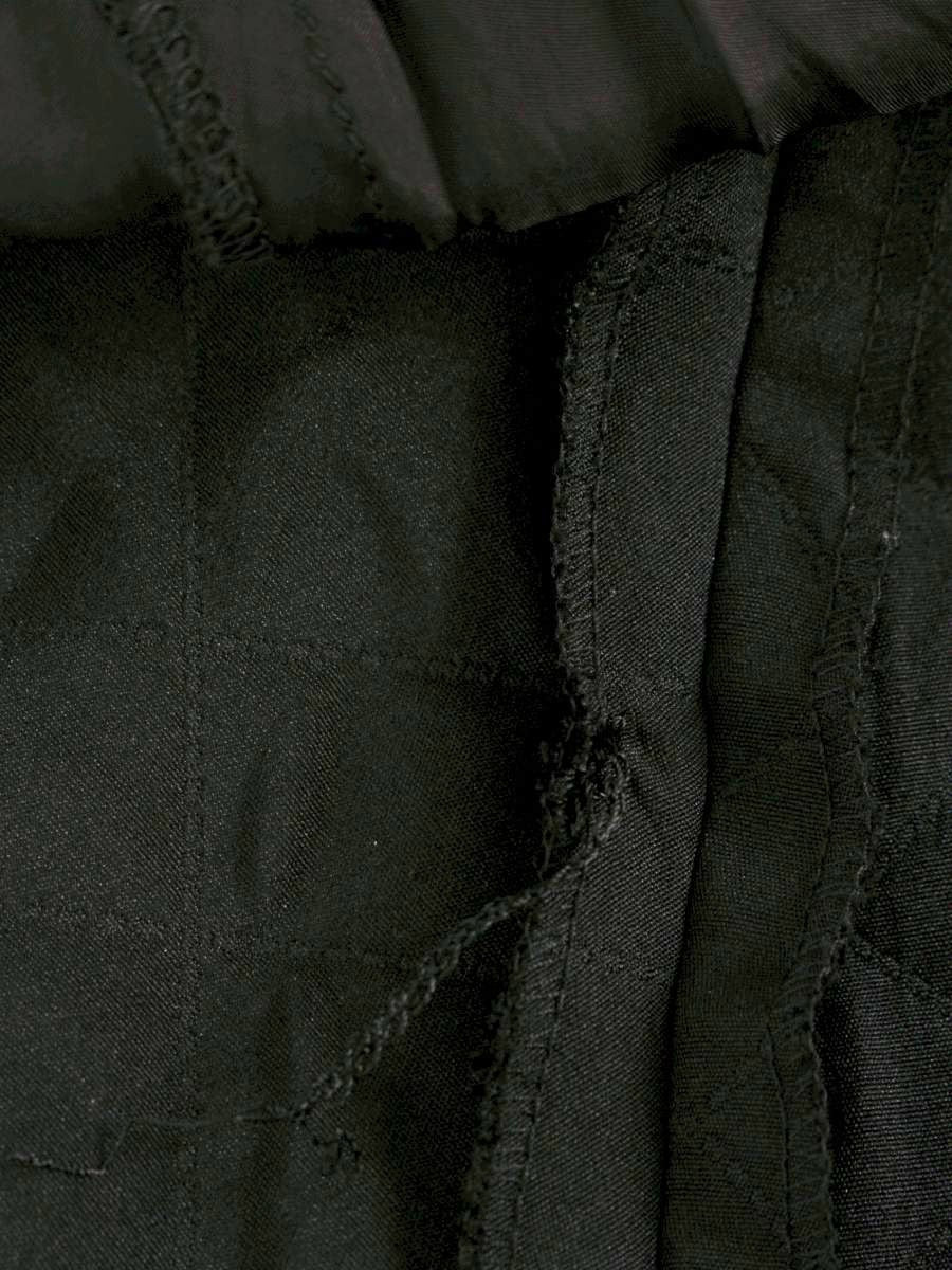 エムズグレイシー 017517 スカート 38 ブラック キルティング 花ボタン IT89NL6OMCHL