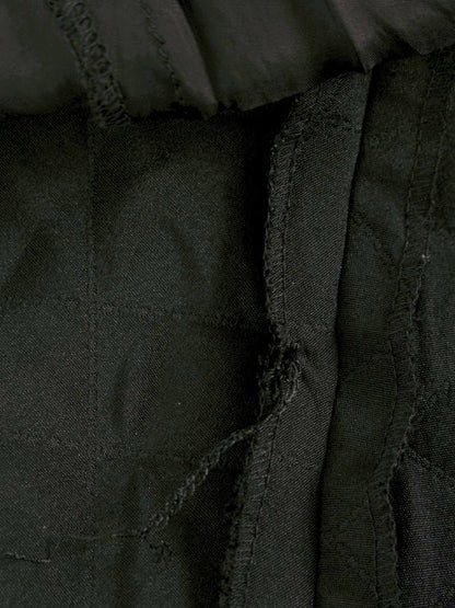 エムズグレイシー 017517 スカート 38 ブラック キルティング 花ボタン IT89NL6OMCHL